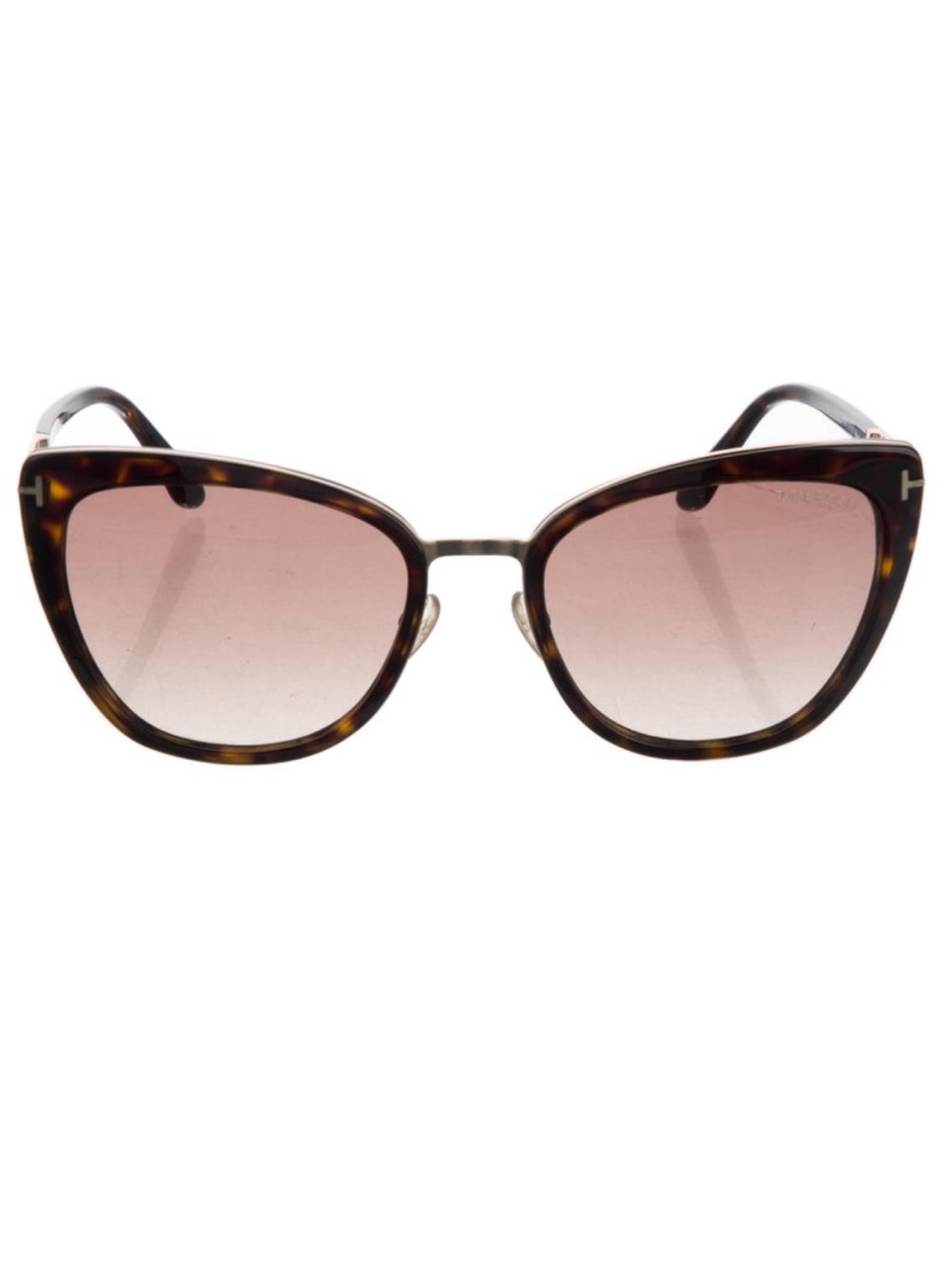 Tom Ford Tortoiseshell Cat-Eye Sunglasses with Pink Gradient Lenses